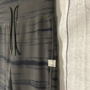 Vuori Black and Gray Striped Leggings